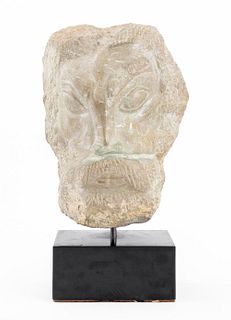 William Zorach Attr. Carved Stone Head Sculpture