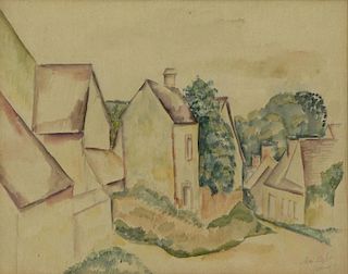 SURVAGE, Leopold. Watercolor. "Maillebois".