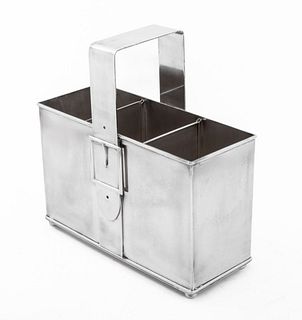 Cartier Silver Plated Wine Tote, 1980s