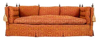 Tudor Revival Upholstered Knole Sofa