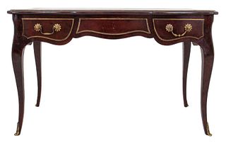 French Louis XV Style Leather Top Writing Desk