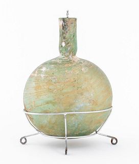 Ancient Roman Glass Moon Flask Vessel