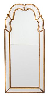 Queen Anne Style Gilt Wood Mirror