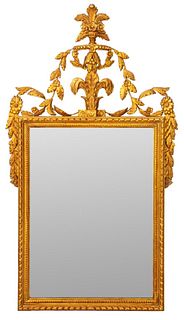 Neoclassical Style Gilt Wood Beveled Glass Mirror