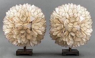 Mid-Century Modern Capiz Shell Table Lamps, 2