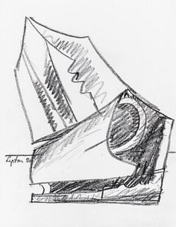 Seymour Lipton "Wasteland" Sculpture Study Sketch