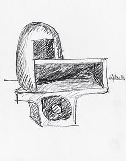 Seymour Lipton Sculpture Study Sketch