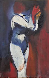 FARULLI, Fernando. Oil on Canvas. Standing Nude.