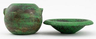 Weller Pottery Coppertone Ceramic Vessels, 2