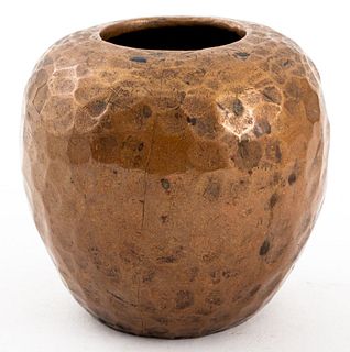Signed Arts & Crafts Bronze Diminutive Vase