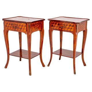 Late Louis XV Style Marquetry Tables, 2