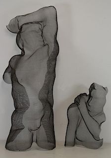 BOYER, Eric. Two Mesh Wire Figural Sculptures.