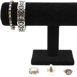 Sterling Silver Jewelry- 2 Bracelets & 3 Rings