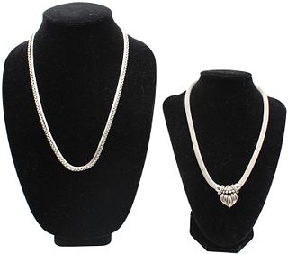 (3) Sterling Silver Necklaces, 3.14 OZT