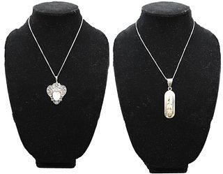 (2) Sterling Silver Necklaces, 6.63 OZT
