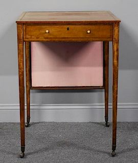 Antique Satinwood Sewing Stand.