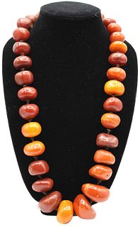 Large old Butterscotch Amber Necklace