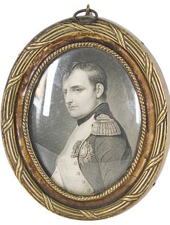 Signed Oval Portrait of Napoleon Pre-1821