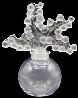 Unique French Lalique Perfume Bottle & Stopper