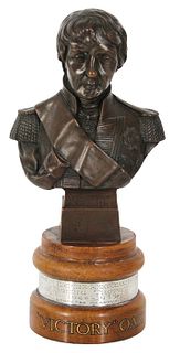 Lord Nelson Bust with Victory Oak