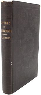 Freemasonry Book by John Quincy Adams 1847