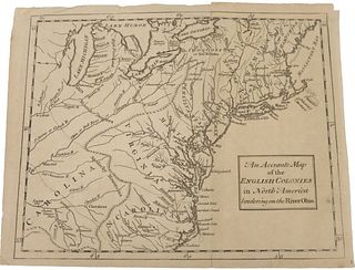 Map of the American Colonies from December, 1754
