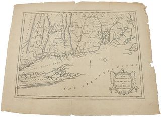 Map of Connecticut And Rhode Island 1780