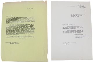 Letter Signed By Herbert Hoover 1949