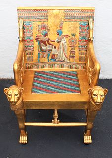 King Tut's Gilt Replica of Throne Chair