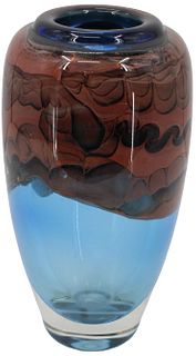 Brent Kee Young (B 1946) USA, Colored Glass Vase
