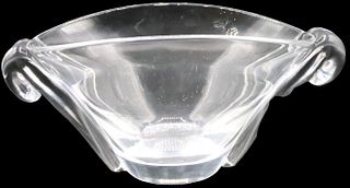 Steuben Glass Bowl With Handles