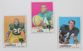 ( 3)  NFL Football Cards- Green Bay Packer Greats