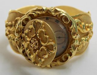 JEWELRY. Antique Continental Gold Watch.