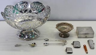 SILVER. Assorted Grouping of English Silver.