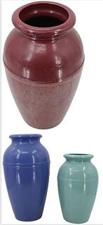 (3) Large Robinson Ransbottom Roseville Vases