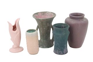 (5) Vintage American Pottery Vases