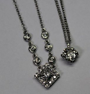 JEWELRY. Diamond Necklace Grouping.