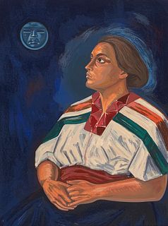 Raul Anguiano- Mujer con Luna