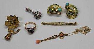 JEWELRY. Assorted Antique/Vintage Jewelry Grouping