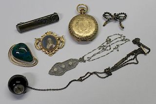 JEWELRY. Assorted Gold, Silver, and Watch Grouping