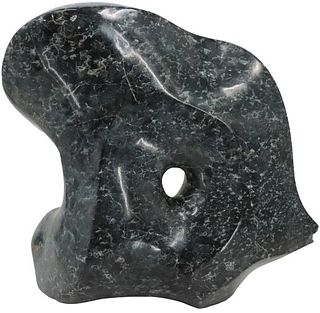 Abstract Stone Sculpture With Hole In Center AS IS