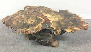 Vintage Free Form  Coffee Table with Resin Fill.