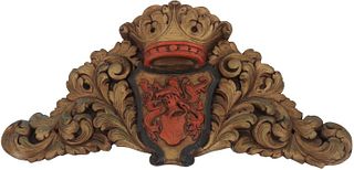 Renaissance Revival Poured  Coat of Arms
