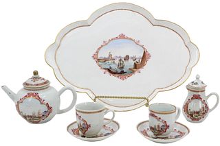 Exceptional 18th C Chinese Export Tea Set w/Tray