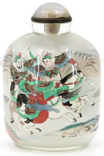 Early 20th C Chinese Reverse Painted Snuff Bottle