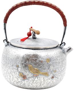 Japanese Silver Mixed Metal Kettle