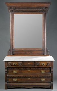 Eastlake style vanity / dresser. Late 19th century