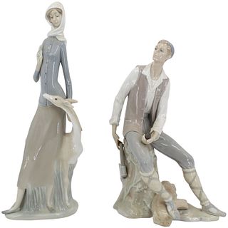 Pair of Lladro Porcelain Figurines