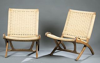 Pair Hans J. Wegner folding chairs