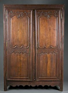 Louis XV French provincial armoire, 18th century.